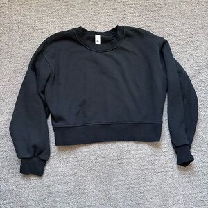 Lululemon Athletica Black Cropped Sweatshirt